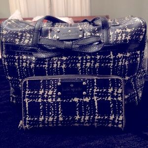 Gently Used Kate Spade Belleville Plaid Tote With Matching Wallet.
